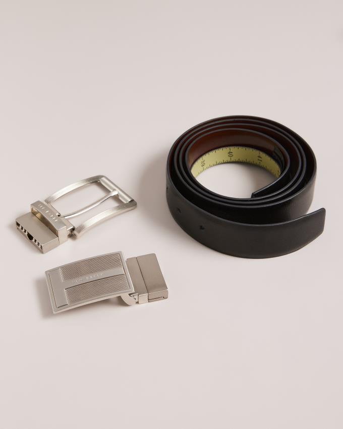 Ceinture Ted Baker Belt In A Box Noir Homme | VZL-50815659